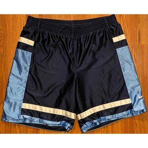 VTG Nike Basketball Shorts Mens 2XL 9" Coloblock Shiny 90s Y2K Gray Tag Baggy